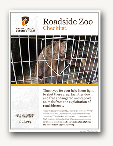 Roadside Zoos - Animal Legal Defense Fund